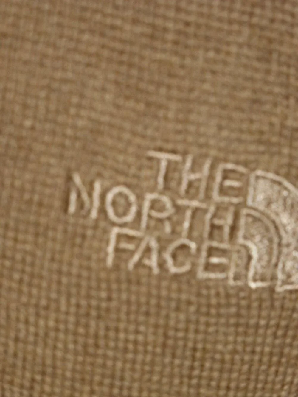THE NORTH FACE BROWN Quarter ZIP WOOL BLEND SWEATER top L
